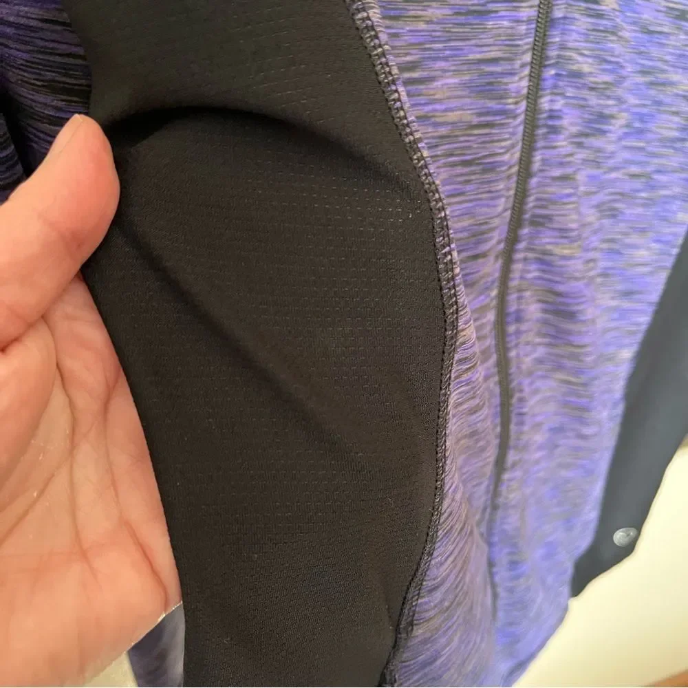 VOGO Athletica Purple And Black Full-Zip Lightweight Active Jacket Size Medium